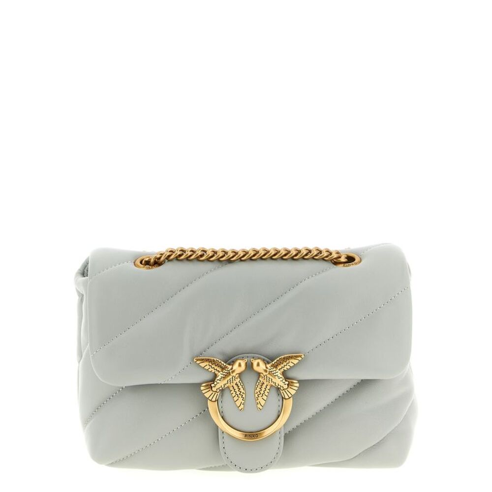 PINKO Gray Lamb Fur Crossbody Women's Bag